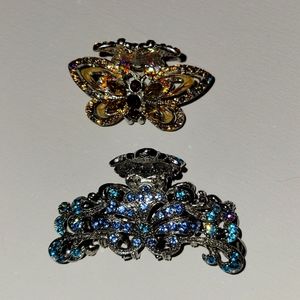 Crystal embellished hair jaws/ clamps